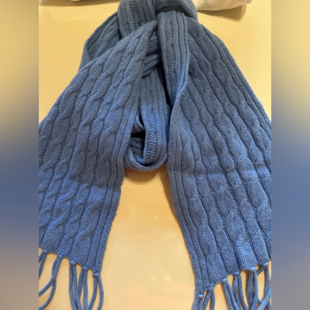 Pure Cashmere Ribbed Large Scarf